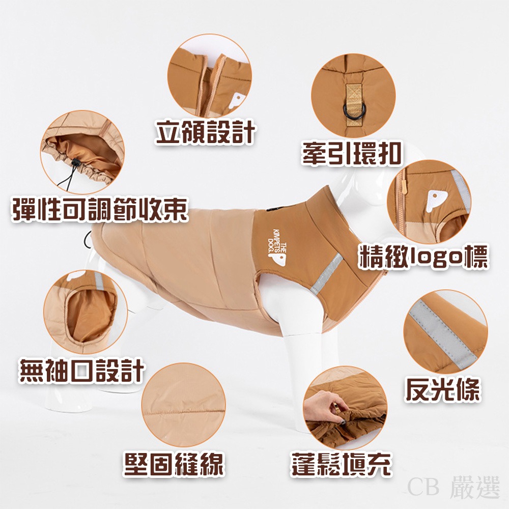 【新品隔日到】寵物保暖棉衣 寵物背心 狗狗衣服 狗衣服 貓咪衣服 寵物衣服 寵物保暖衣貓衣 狗毛衣 寵物衣 尼龍羽絨材質-細節圖7