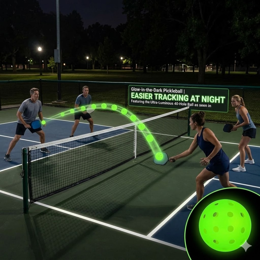 【夜光款】Pickleball 40孔專業匹克球 匹克球 皮克球 40孔球 室外球 室內球 高彈耐打 飛行穩定-細節圖4