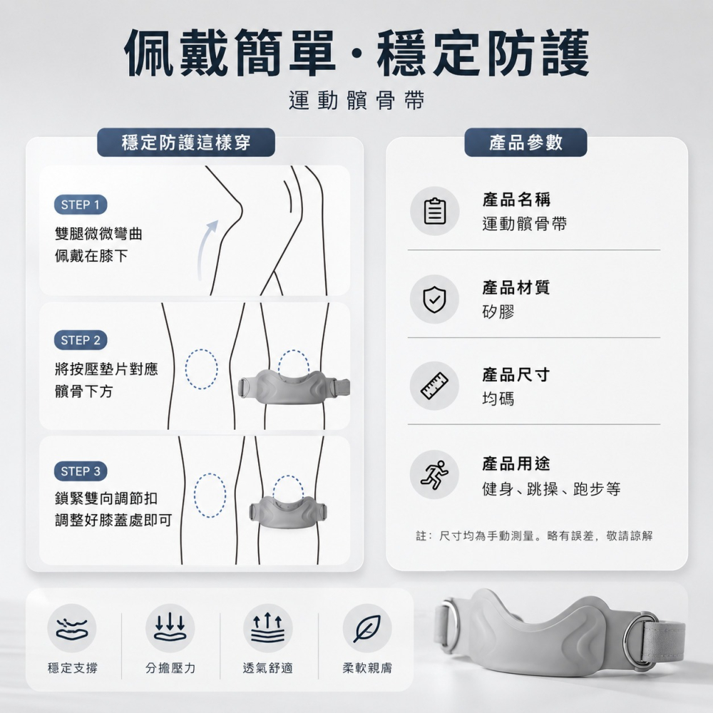 運動髕骨帶 護膝髕骨帶-細節圖9