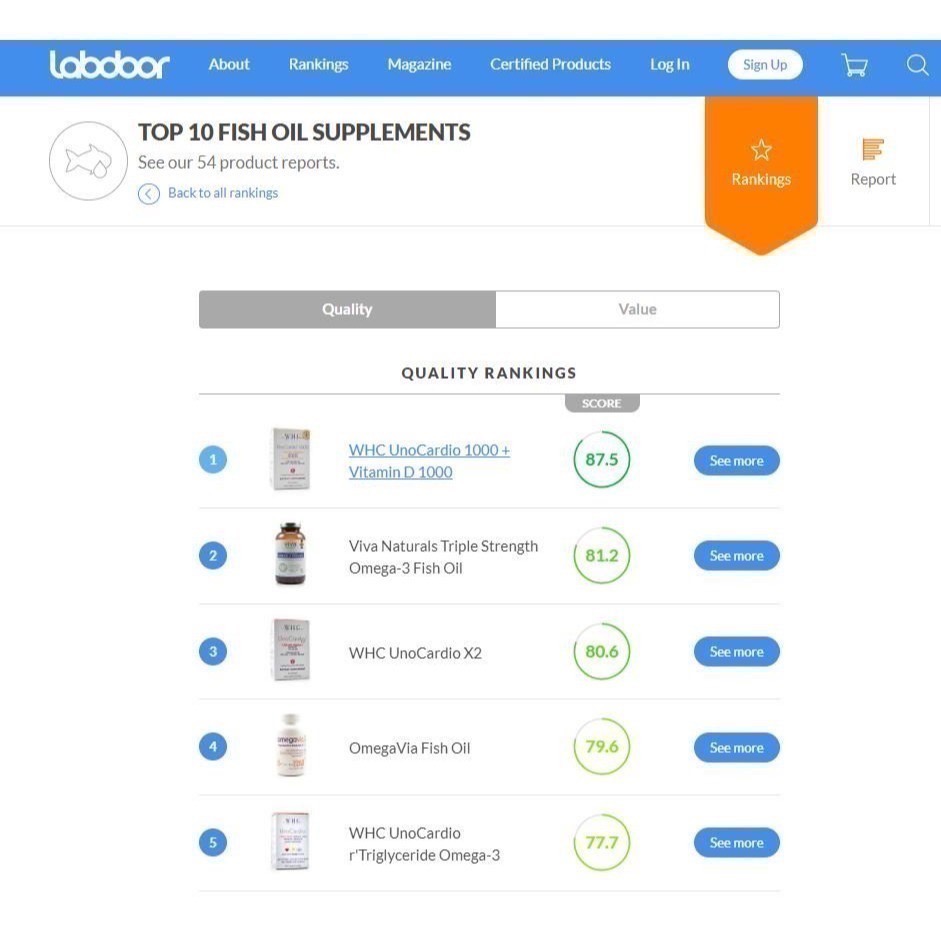 WHC UnoCardio 1000 + Vitamin D魚油Omega-3 [IFOS五顆星、Labdoor第一名]-細節圖4