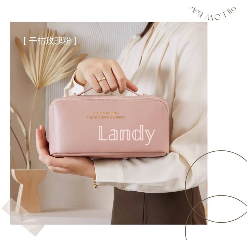 ღ 𝕃𝕒𝕟𝕕𝕪 ღ ｛現貨｝2023新款化妝包 超大收納空間 防水精緻可愛旅行包-細節圖2