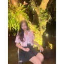 ღ 𝕃𝕒𝕟𝕕𝕪 ღ ｛現貨｝#025 韓系夏季新款氣質西裝領寬鬆珍珠鈕扣雙口袋 短款外套-規格圖6