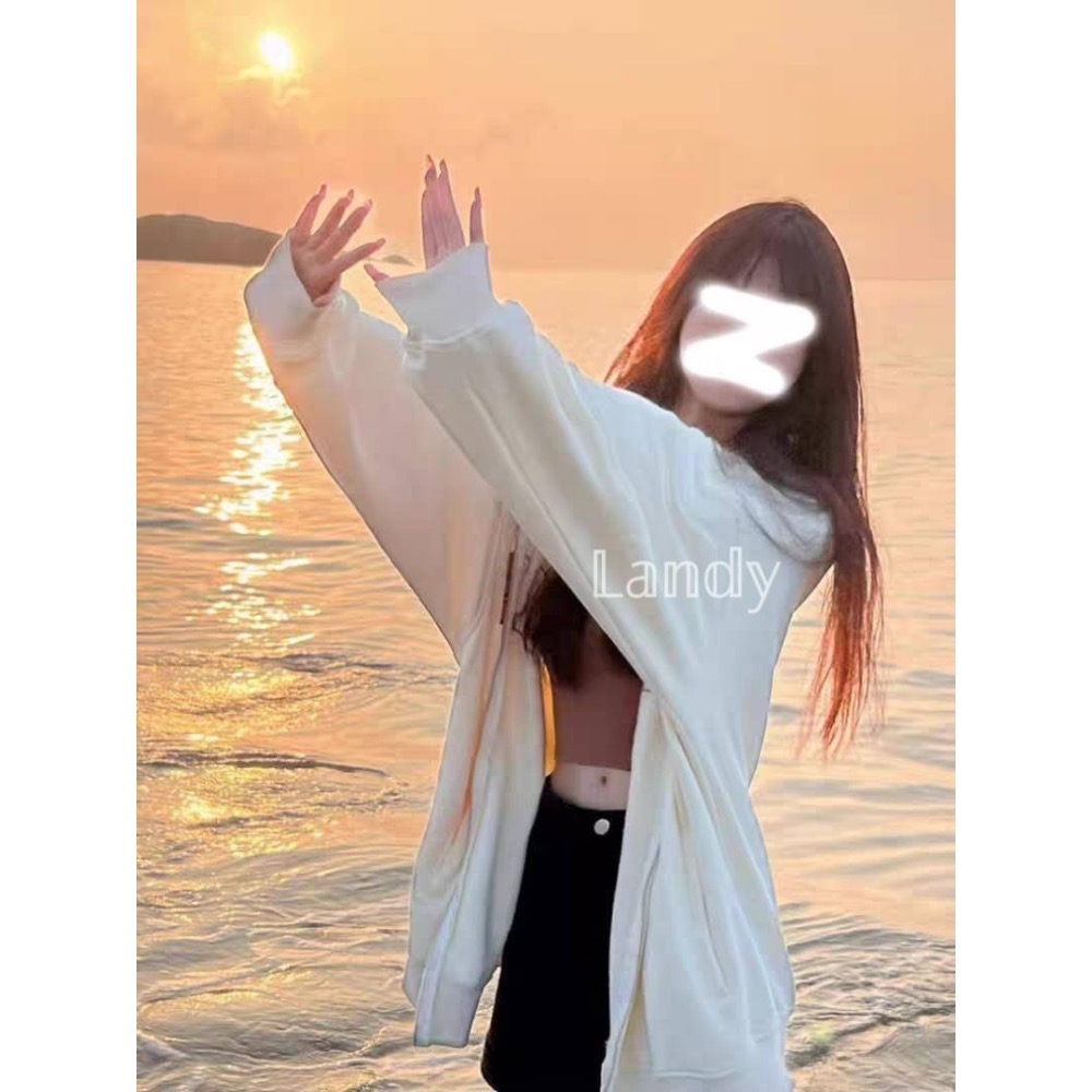 ღ 𝕃𝕒𝕟𝕕𝕪 ღ ｛預購｝#169 超火加绒加厚女秋冬外套oversize連帽外套韓版慵懶感外套-細節圖2