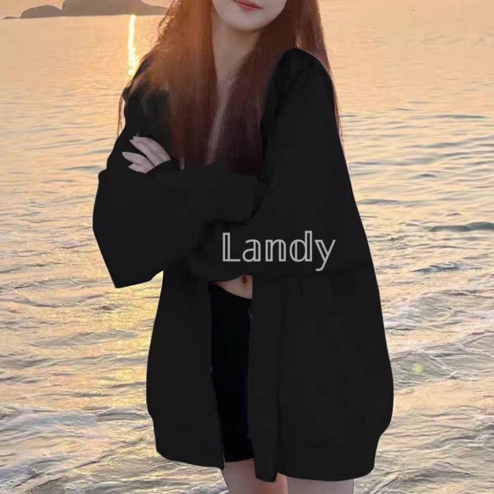 ღ 𝕃𝕒𝕟𝕕𝕪 ღ ｛預購｝#169 超火加绒加厚女秋冬外套oversize連帽外套韓版慵懶感外套-細節圖4