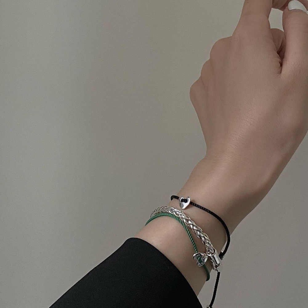 PiPi피피 韓國愛心拉繩手鍊｜925純銀 現貨-細節圖3