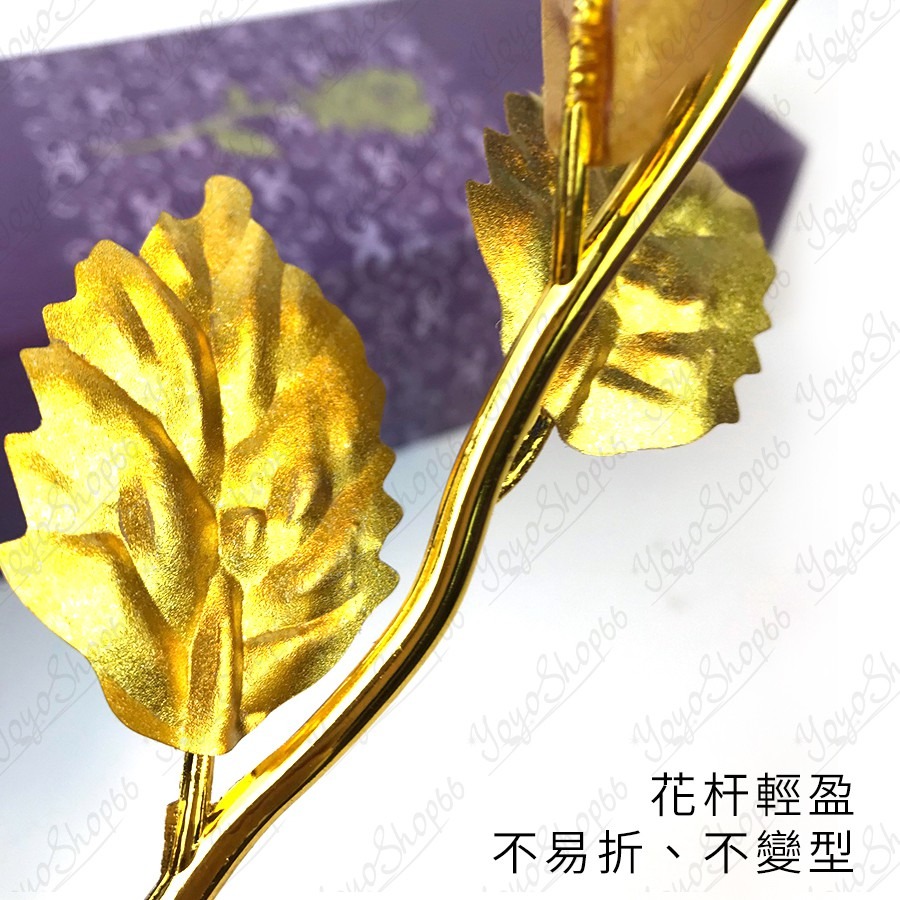 24K金箔花 金箔玫瑰禮盒 金箔康乃馨禮盒 花婚慶創意禮品 情人節 母親節 畢業 求婚 婚禮 禮品花【雀雀不是胖】-細節圖6