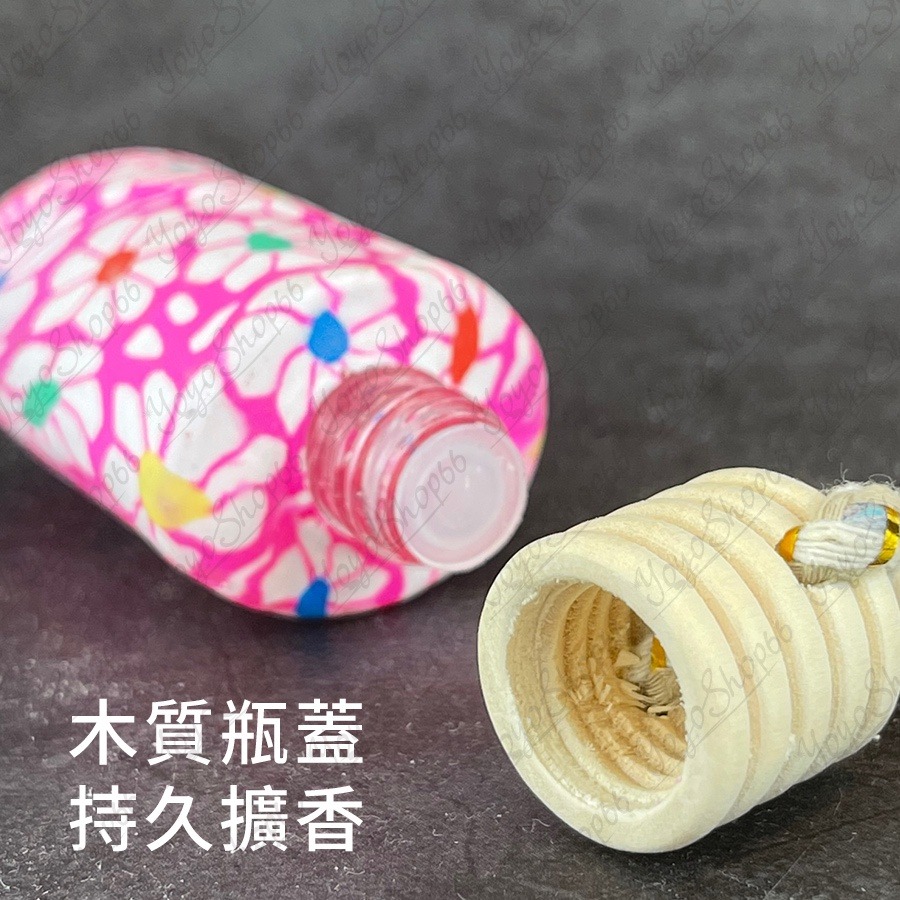 【圓柱款】彩繪陶瓷車用擴香空瓶 迷你精油瓶 擴香瓶 精油香薰 車用透明擴香瓶 香水掛件【雀雀不是胖】-細節圖5