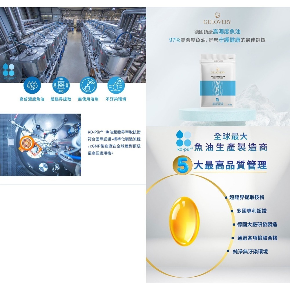 【10包】Gelovery 德國KD頂級97%高濃度魚油｜高吸收rTG型態 30顆/包（葷）【雀雀不是胖】-細節圖3