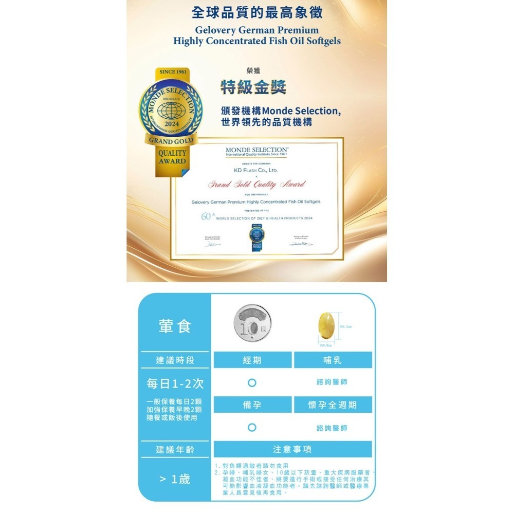 【10包】Gelovery 德國KD頂級97%高濃度魚油｜高吸收rTG型態 30顆/包（葷）【雀雀不是胖】-細節圖10