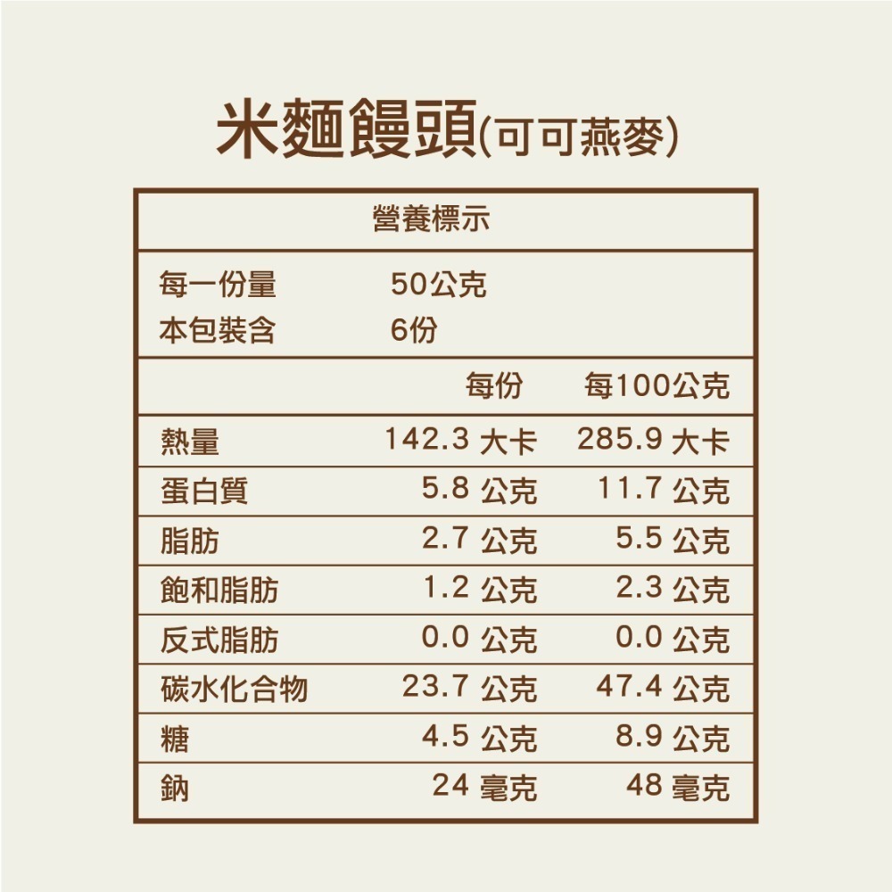 [ 塔果targel ] 純厚燕麥x可可燕麥米饅頭（6入／300g）【桃園嚴選】-細節圖6