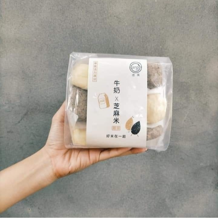 [ 塔果targel ] 牛奶米x芝麻米饅頭（6入／300g）【桃園嚴選】-細節圖3