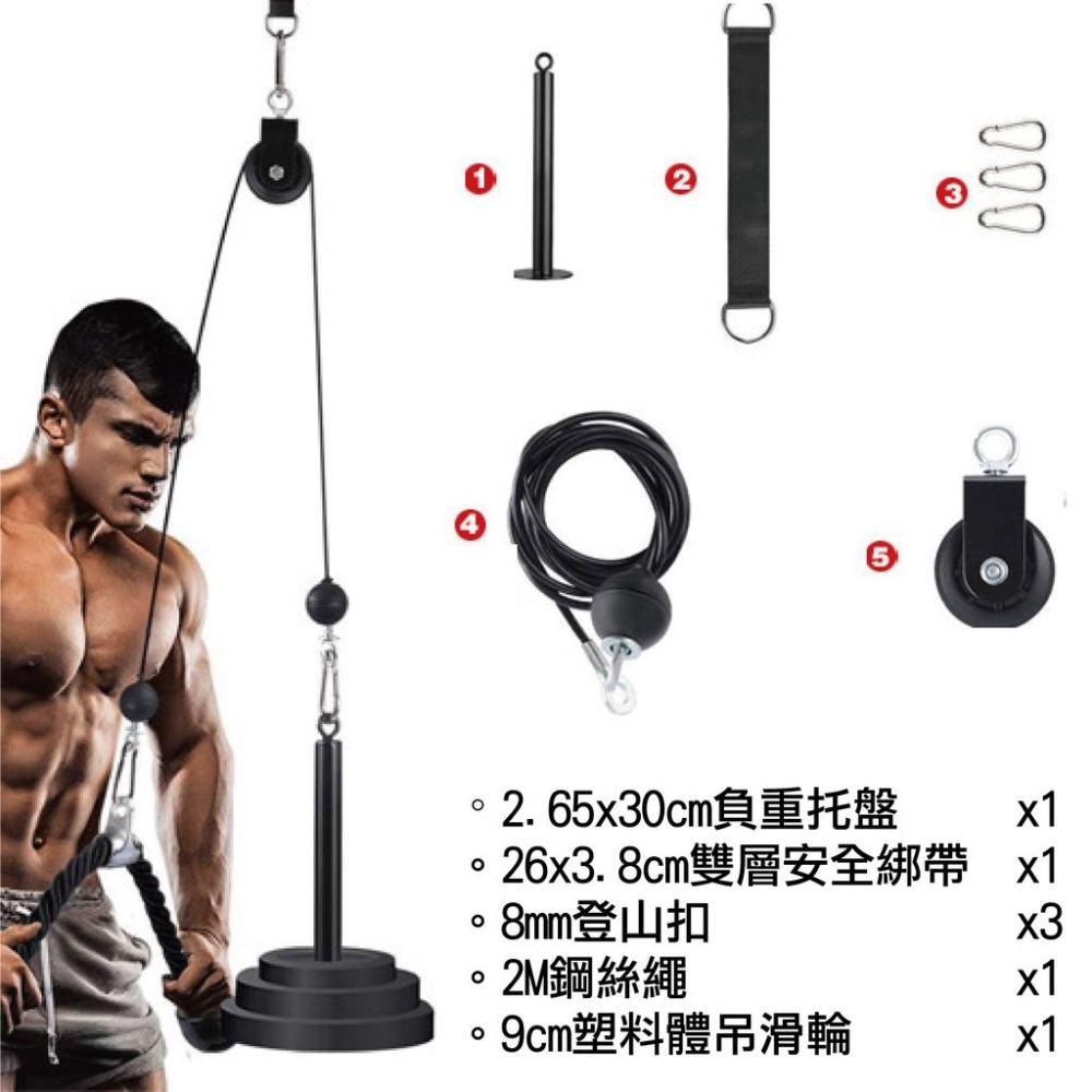 【健人體育🔥現貨】DIY滑輪下拉 居家滑輪健身工具 DIY滾輪下拉健身組 滑輪下拉 飛鳥 背肌訓練 簡易式滑輪下拉 背部-細節圖3