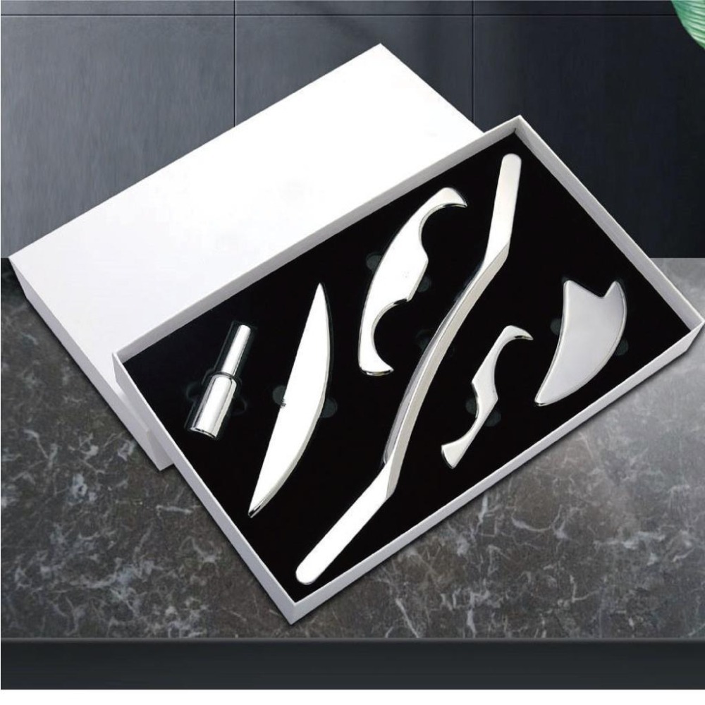 【健人體育🔥現貨】316不鏽鋼筋膜刀組 筋膜刀 按摩刀 筋膜刀 理療 刮痧 刮痧按摩 刮痧器 大M刀 探掃刀 蝙蝠刀-細節圖3