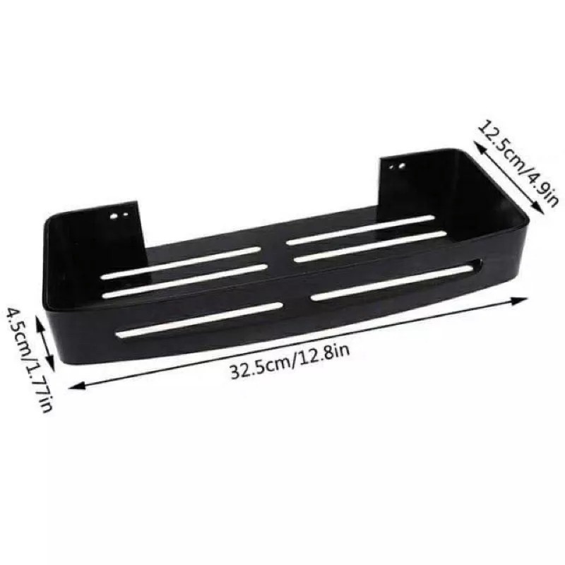 太空鋁合金浴室置物架 廁所收納架 壁掛式掛架復古廚房儲物架層架 黑色/銀色-細節圖6