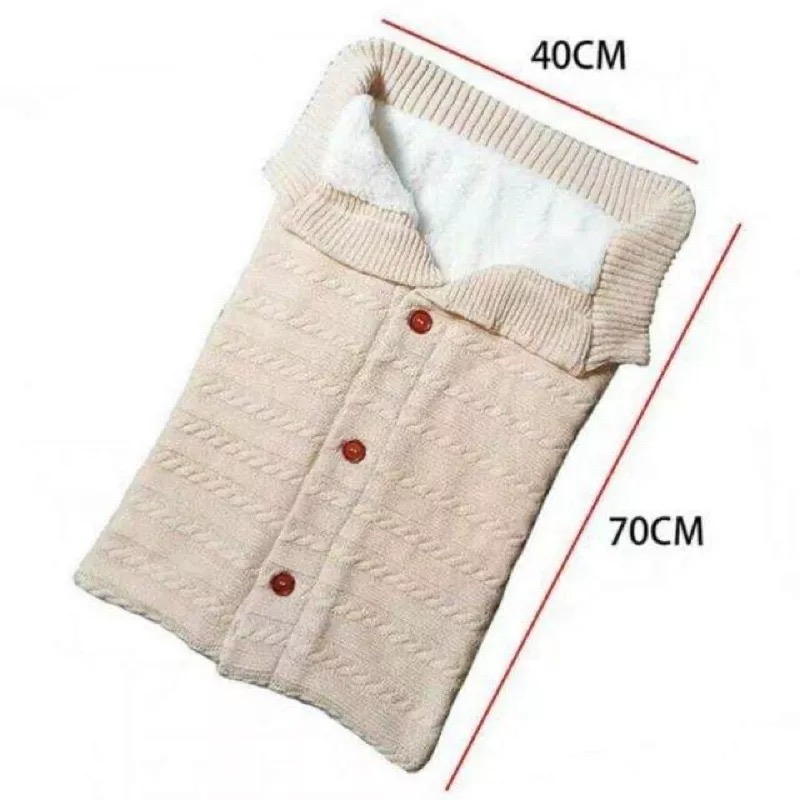 嬰幼兒推車保暖睡袋 歐美熱銷秋冬戶外鈕扣寶寶針織防護安全座椅睡袋 日韓毛線羊羔加絨加厚棉被-細節圖5