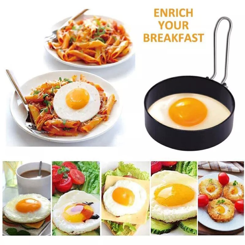 不沾不鏽鋼折疊煎蛋器 圓形荷包蛋模具 早餐太陽蛋煎蛋神器 廚房雞蛋創意便當製作炊具-細節圖4