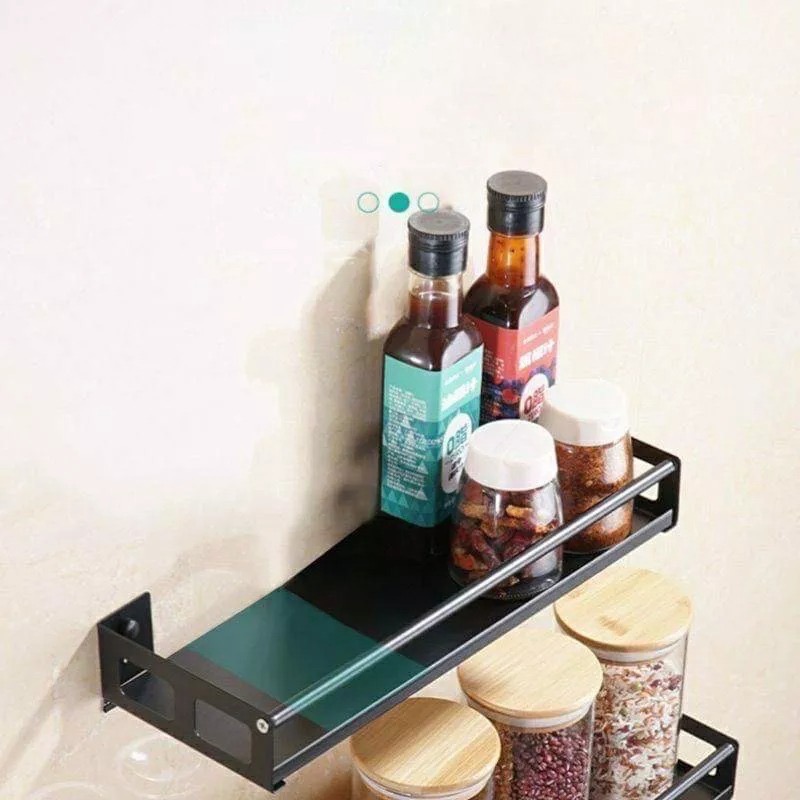 廚房不鏽鋼置物架Kitchen shelving 調味料瓶罐整理櫃 多功能廚具收納架 油鹽醬醋壁掛層架 懸掛架-細節圖4