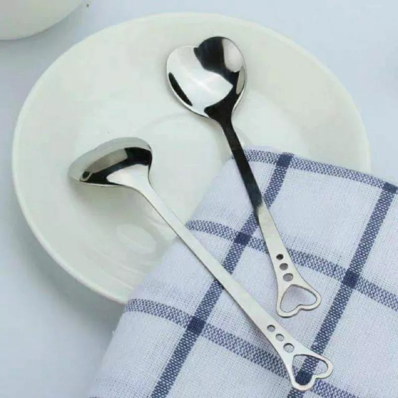 食品級不銹鋼愛心湯匙餐具 心形咖啡勺 創意攪拌棒 冰淇淋點心甜點布丁湯匙/1PC-細節圖3