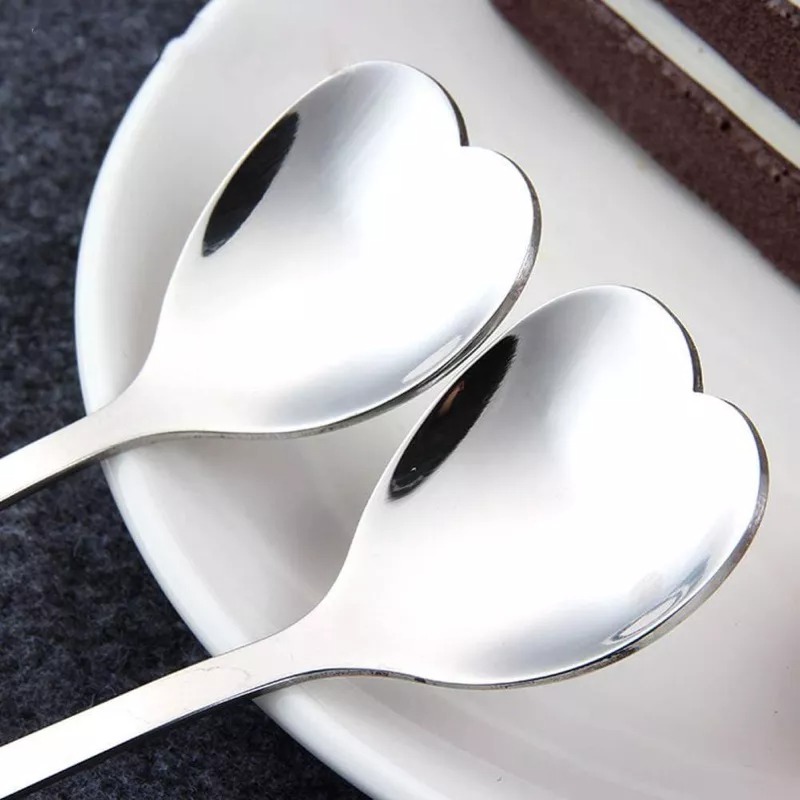 食品級不銹鋼愛心湯匙餐具 心形咖啡勺 創意攪拌棒 冰淇淋點心甜點布丁湯匙/1PC-細節圖6