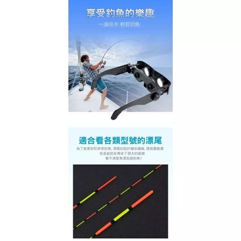 釣魚焦距調節放大眼鏡 便攜浮標望遠鏡 輕量化閱讀手工藝放大鏡 送眼鏡收納盒-細節圖7