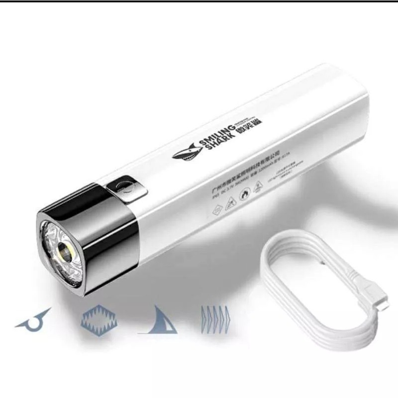 USB充電戶外IPX6防水三模式手電筒行動電源 LED徒步便攜露營緊急照明燈 登山輕量防摔1200mAh鋰電池光源設施-細節圖9