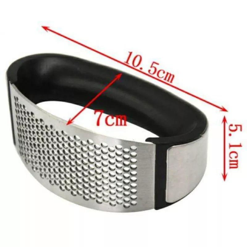 不銹鋼壓蒜器 家用手動弧形搗蒜機 廚房切薑蒜蓉搗碎廚具 環形蒜泥器-細節圖8