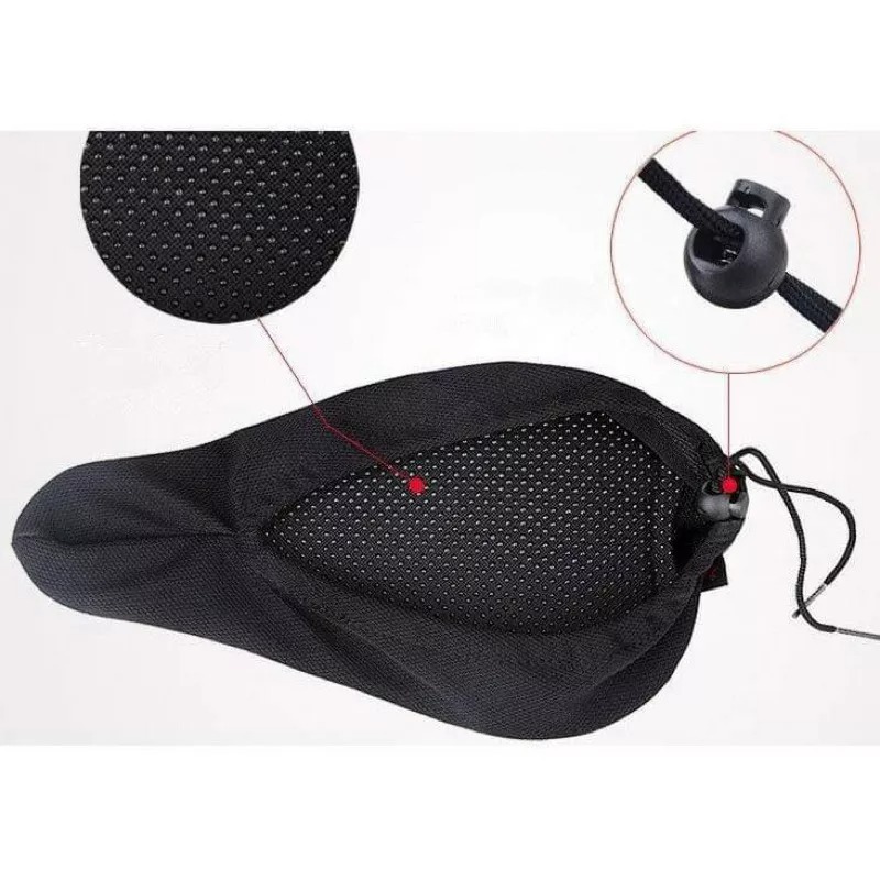 自行車3D立體坐墊套 單車防震海綿安全反光條椅套  腳踏車透氣顆粒防滑止滑椅墊 山地公路車加厚彈性伸縮扣調節環座墊套-細節圖4