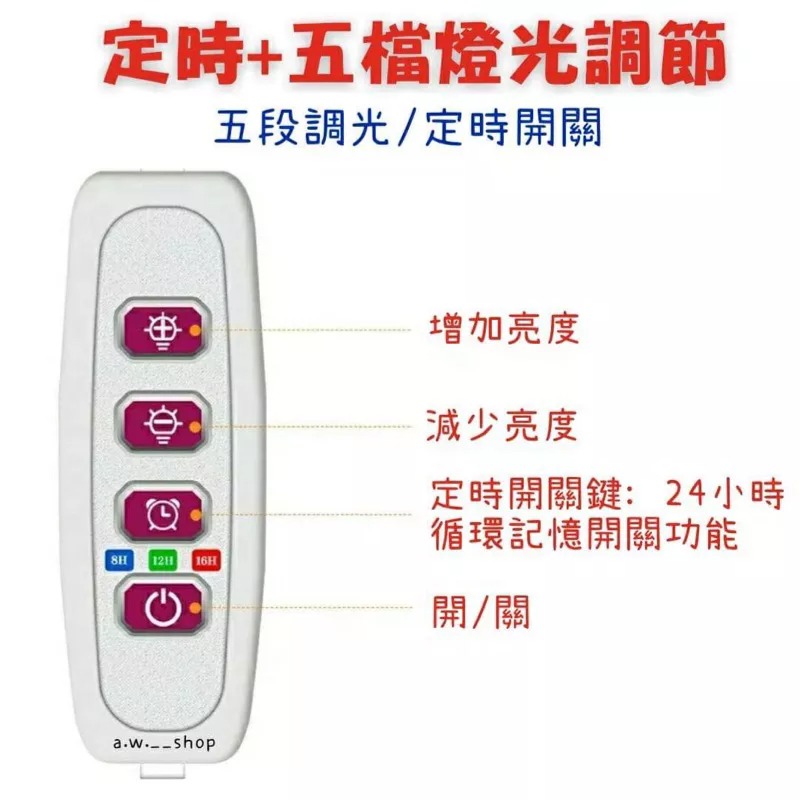 LED環形植物生長燈 定時花卉室內蔬菜五檔調光補光燈 天使環狀多肉植物防止徒長燈 紅藍光USB植物燈 全光譜幼苗景觀燈-細節圖5