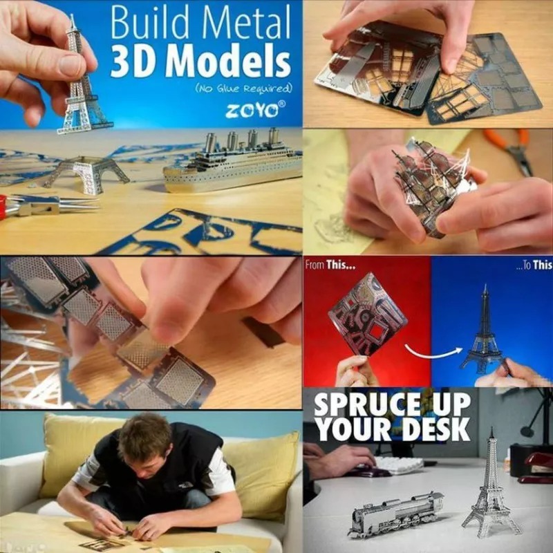 金屬DIY拼裝模型 3D立體不鏽鋼拼圖鍬形蟲造型 創意益智甲蟲昆蟲組裝玩具 精緻質感桌面裝飾擺設-細節圖2
