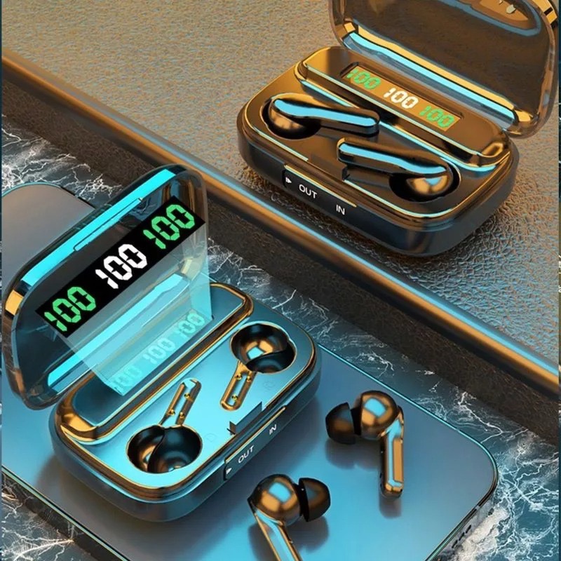 藍牙5.1智能觸控耳機 2000mAh大電量充電艙 無線耳機雙耳立體聲 LED數字電量顯示 磁吸納米充電 行動電源-細節圖2