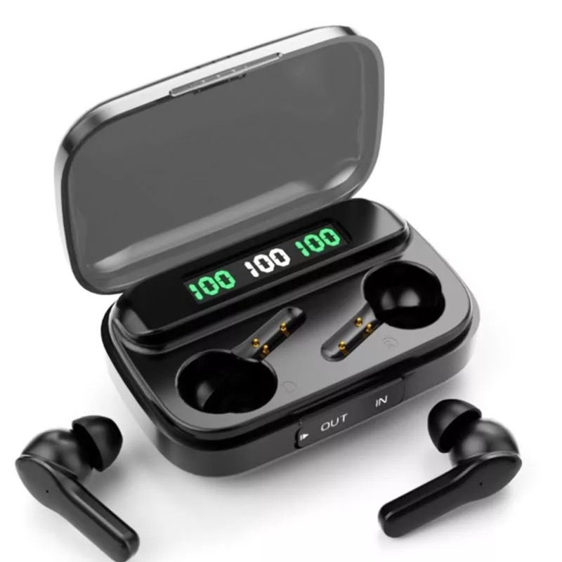 藍牙5.1智能觸控耳機 2000mAh大電量充電艙 無線耳機雙耳立體聲 LED數字電量顯示 磁吸納米充電 行動電源-細節圖4