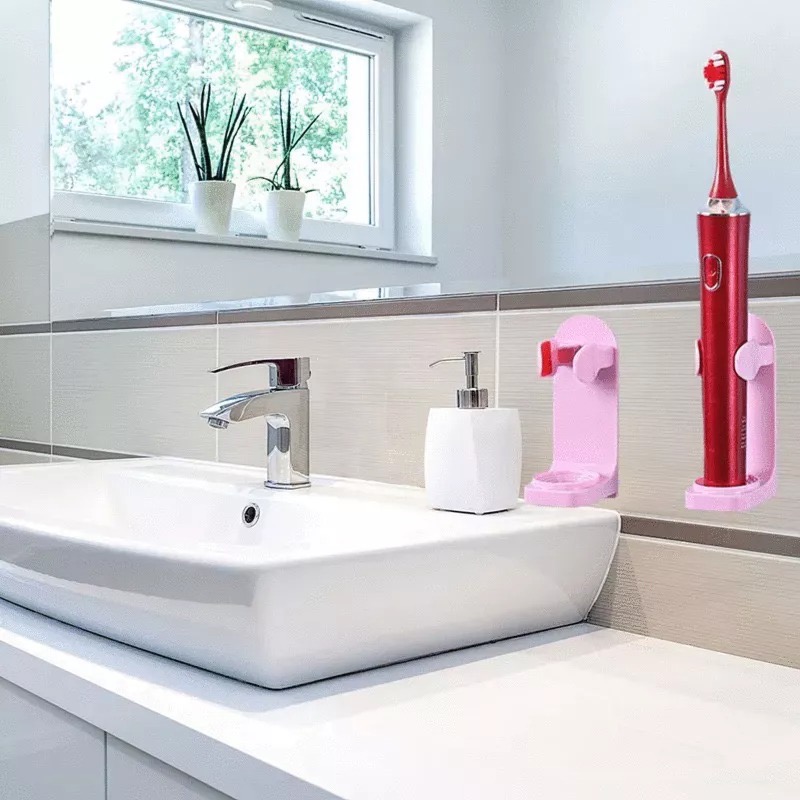 免釘螺旋底紋電動牙刷收納架 黏貼免打孔壁掛式防滑可調節浴室牙刷架 立體懸浮居家廁所牙刷置物架牙刷座 飛利浦 米家 歐樂B-細節圖9