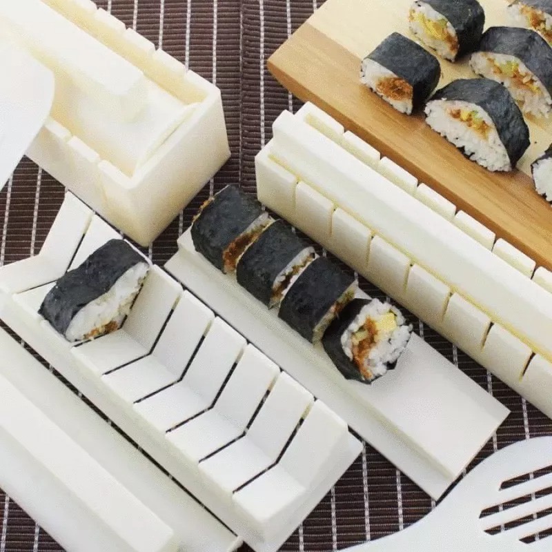DIY造型壽司器10件組 創意手作做壽司捲飯糰模具 廚房烘焙健康環保日料廚具 食品級日式料理廚師烹飪模型工具 海苔飯卷-細節圖5