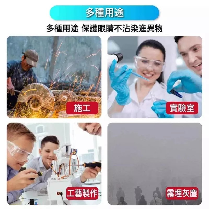 防疫防霧護目鏡 防護防飛沫安全眼鏡 高清高透透明面罩 防刮防塵抗衝擊時尚眼鏡 透氣百葉窗配戴舒適-細節圖10