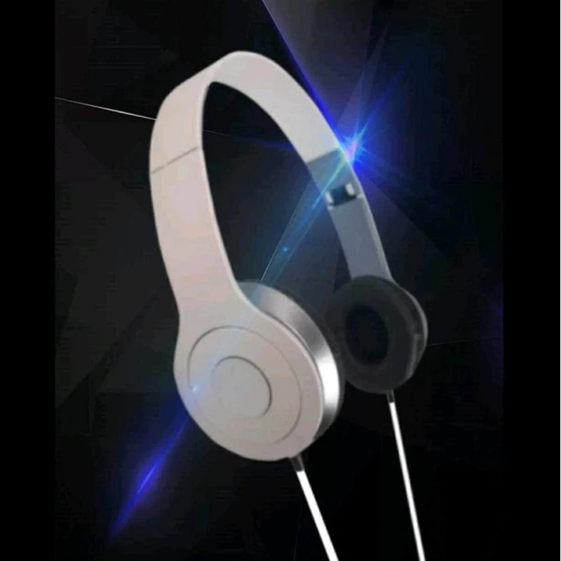 頭戴式有線戶外運動耳機 伸縮折疊耳罩式手機電腦MP3通用 伸縮折疊耳機 重低音降噪聽音樂設備 柔軟親膚耳罩 白色-細節圖4