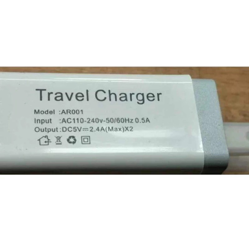2.4A雙孔USB手機充電器 DC 5V外出旅行智慧快速充電頭 寬電壓出國旅充快充豆腐頭 旅遊必備-細節圖3