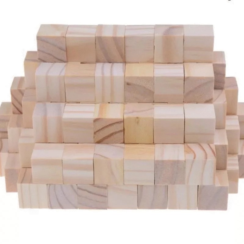 60顆荷木立方體小木塊 天然原木2cm正方體嬰幼兒學習教具 實木木頭益智方塊 小學數學幾何圖形上課教材-細節圖2