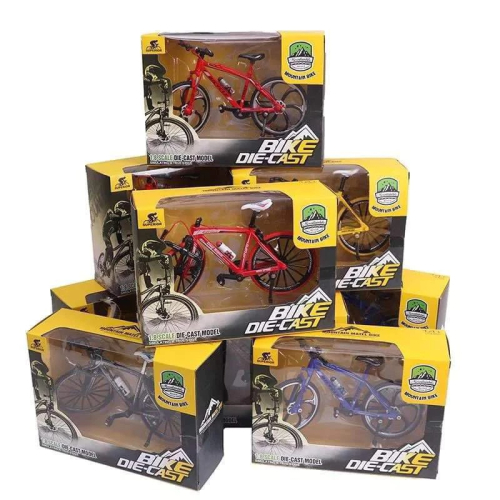 鋅合金自行車模型 可活動迷你1:8山地公路車玩具 腳踏車金屬收藏裝飾擺設 創意單車精美飾品 生日禮物 交換禮物 紅色