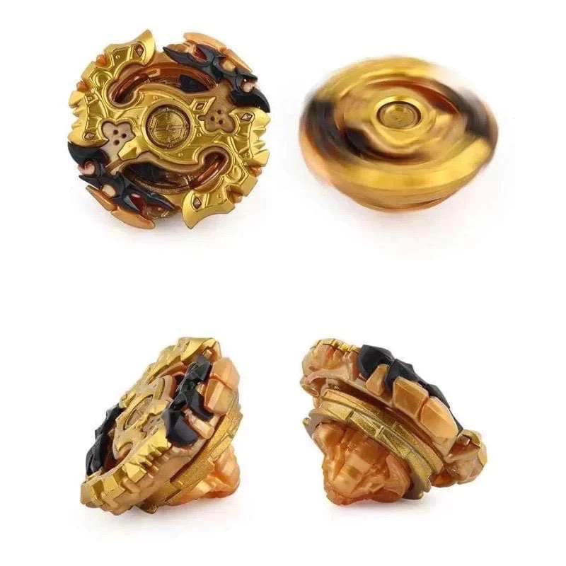 黃金版戰鬥陀螺附左右迴旋發射器 合金爆裂陀螺限定版 暗金鎮魂巨神金色陀螺兒童益智玩具遊戲-細節圖3