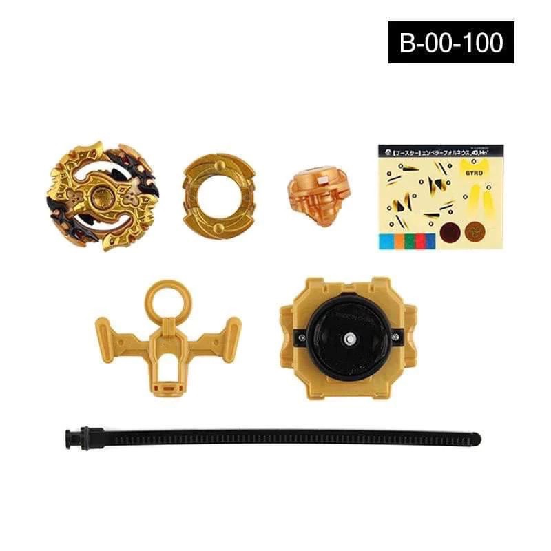 黃金版戰鬥陀螺附左右迴旋發射器 合金爆裂陀螺限定版 暗金鎮魂巨神金色陀螺兒童益智玩具遊戲-細節圖4