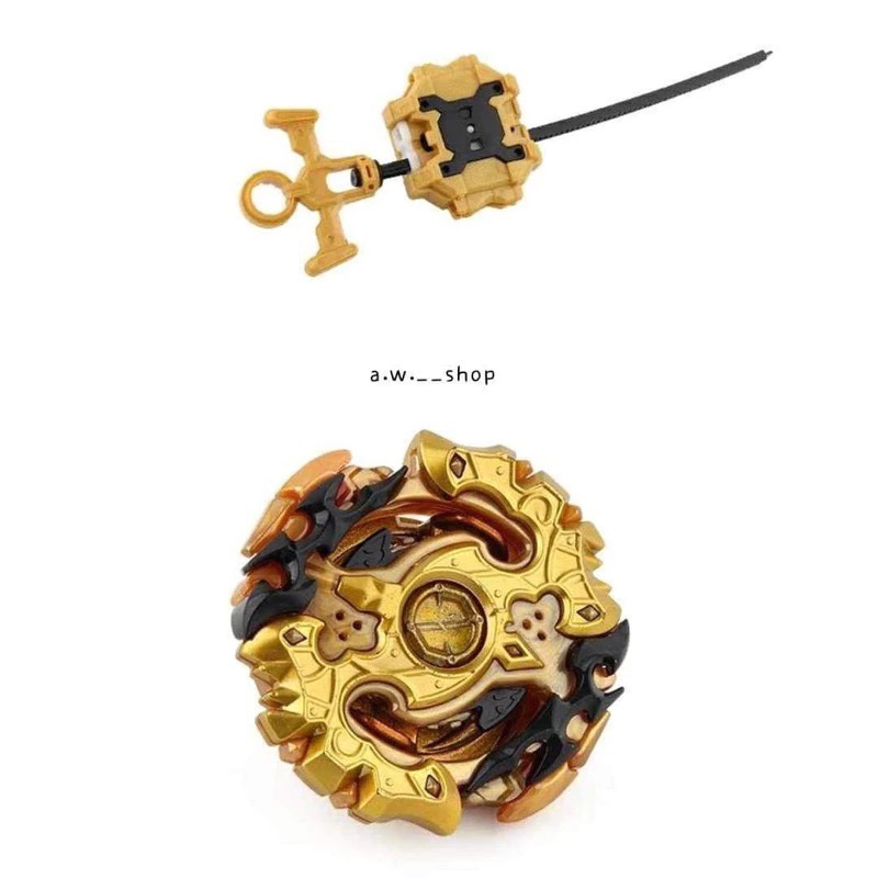 黃金版戰鬥陀螺附左右迴旋發射器 合金爆裂陀螺限定版 暗金鎮魂巨神金色陀螺兒童益智玩具遊戲-細節圖5