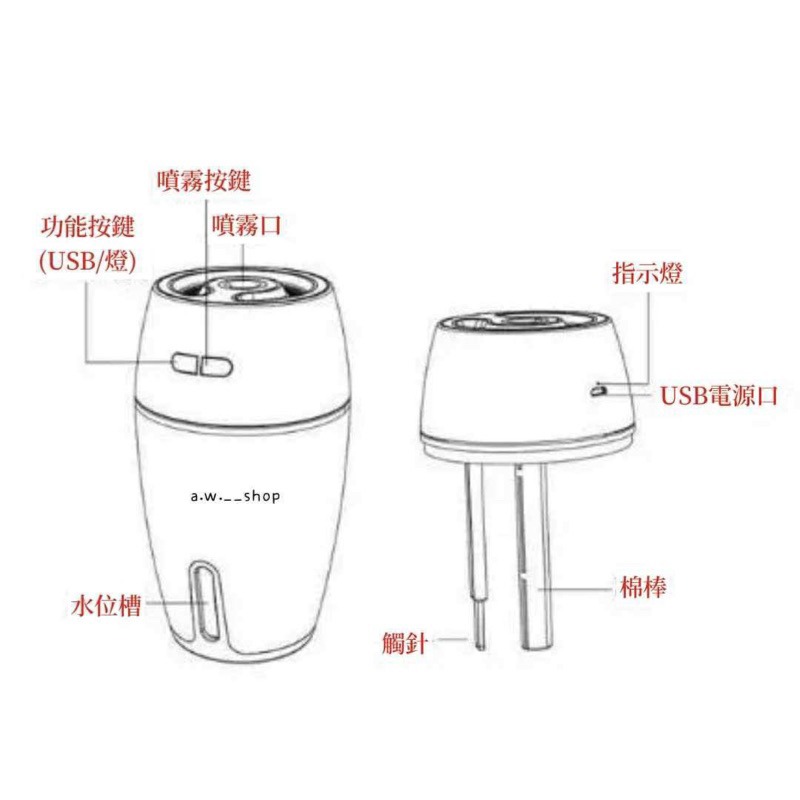 奈米細霧深層補水加濕器 迷你臥室辦公桌面便攜靜音保濕滋潤噴霧 多功能USB供電淨化補水器水氧機 粉色300ml-細節圖8