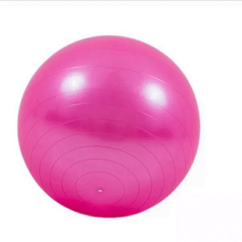 PVC防爆健身瑜珈球 環保皮拉提斯球 有氧運動體操彈力球 樂齡韻律球 平衡球 粉色55cm-細節圖6
