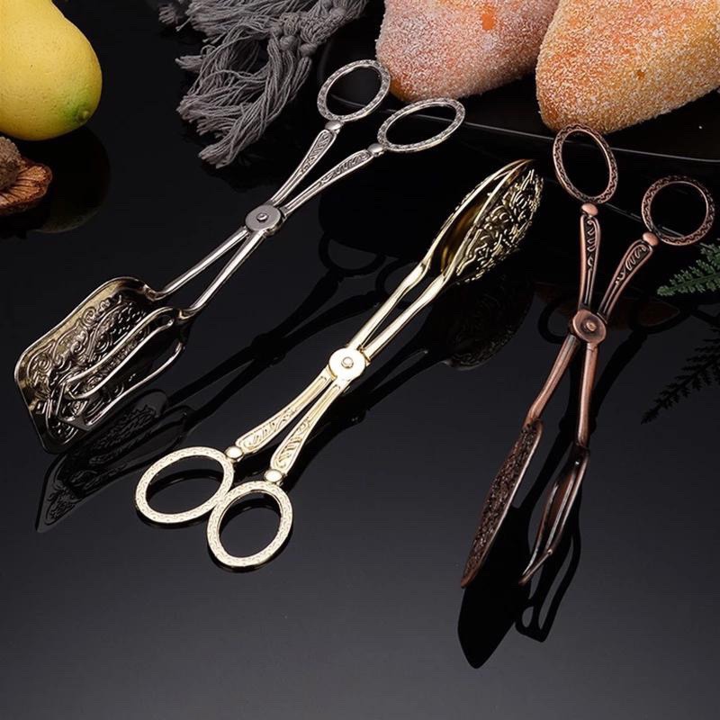 歐式復古麵包夾 分菜夾 蛋糕夾 廚房烘培剪刀式食物夾 自助餐派對 餐飲服務夾 沙拉夾 水果夾 韓式燒烤夾-細節圖3