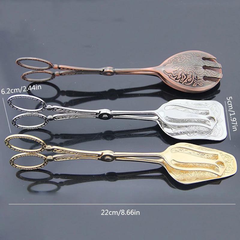 歐式復古麵包夾 分菜夾 蛋糕夾 廚房烘培剪刀式食物夾 自助餐派對 餐飲服務夾 沙拉夾 水果夾 韓式燒烤夾-細節圖6