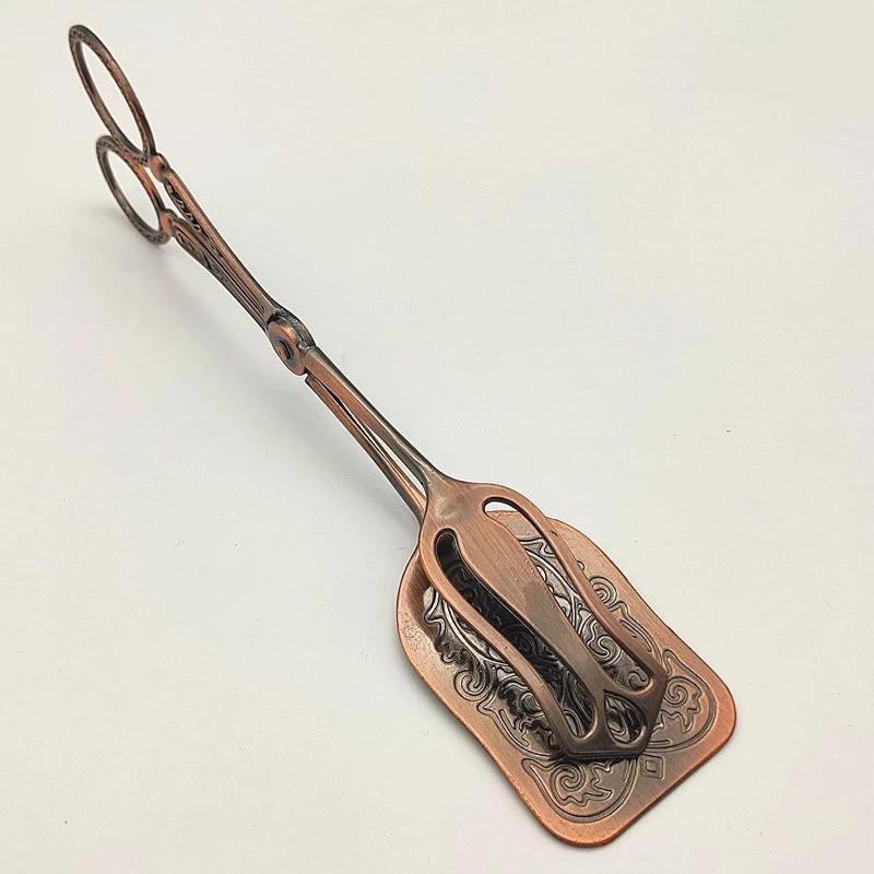 歐式復古麵包夾 分菜夾 蛋糕夾 廚房烘培剪刀式食物夾 自助餐派對 餐飲服務夾 沙拉夾 水果夾 韓式燒烤夾-細節圖7