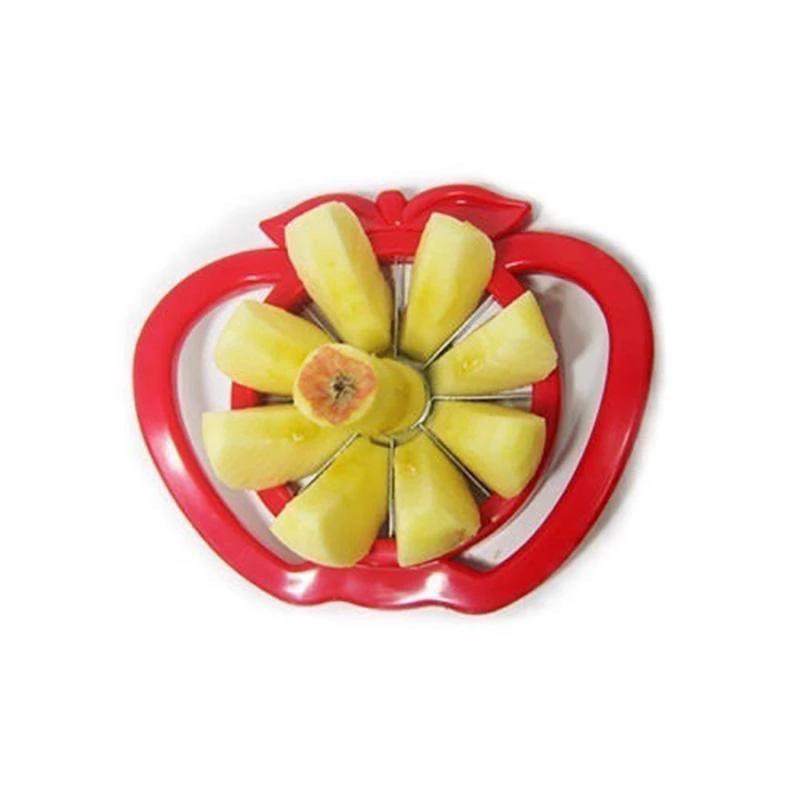 蘋果切片器 不鏽鋼切蘋果器 水果分割分離器 削水果刀 廚房不銹鋼去核器 烘焙廚具 黃色-細節圖4