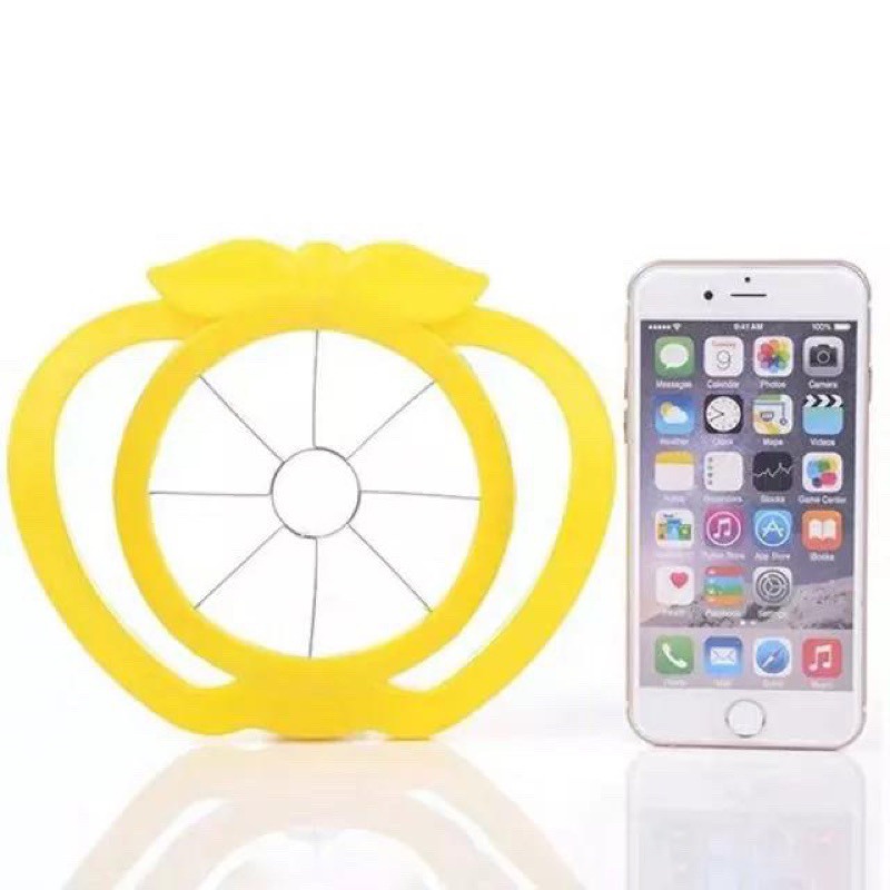 蘋果切片器 不鏽鋼切蘋果器 水果分割分離器 削水果刀 廚房不銹鋼去核器 烘焙廚具 黃色-細節圖6