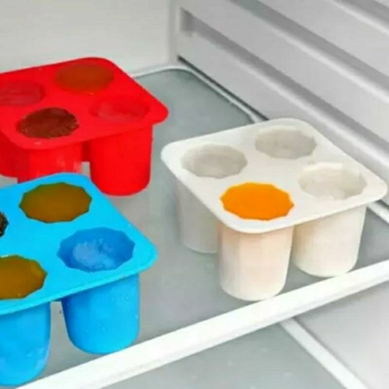 冰杯模具推薦,創意冰塊杯,矽膠模具,酒杯 DIY四格製冰模具-細節圖3