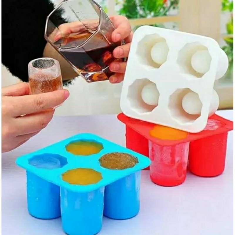 冰杯模具推薦,創意冰塊杯,矽膠模具,酒杯 DIY四格製冰模具-細節圖6